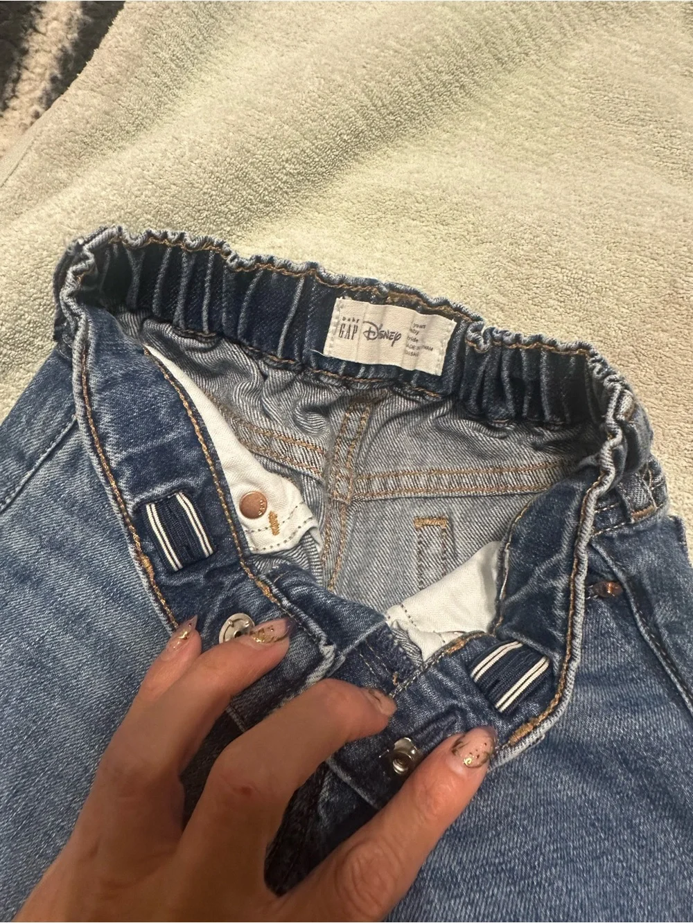 GAP Disney Girls Blue Denim Jeans with Minnie Knee